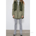 Autumn New Ladies Stand Collar Green Vest Jacket